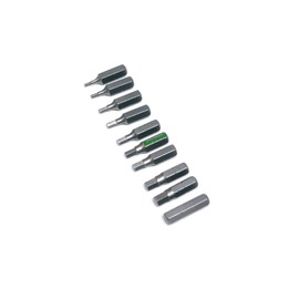 Barnwell Set of 10 Hexagon/Hex/Allen Imperial Screwdriver Bits 1/16",5/64",3/32",1/4"