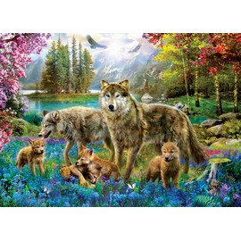 EuroGraphics (EURHR Wolf Lake Fantasy 500Piece Puzzle 500Piece Jigsaw Puzzle