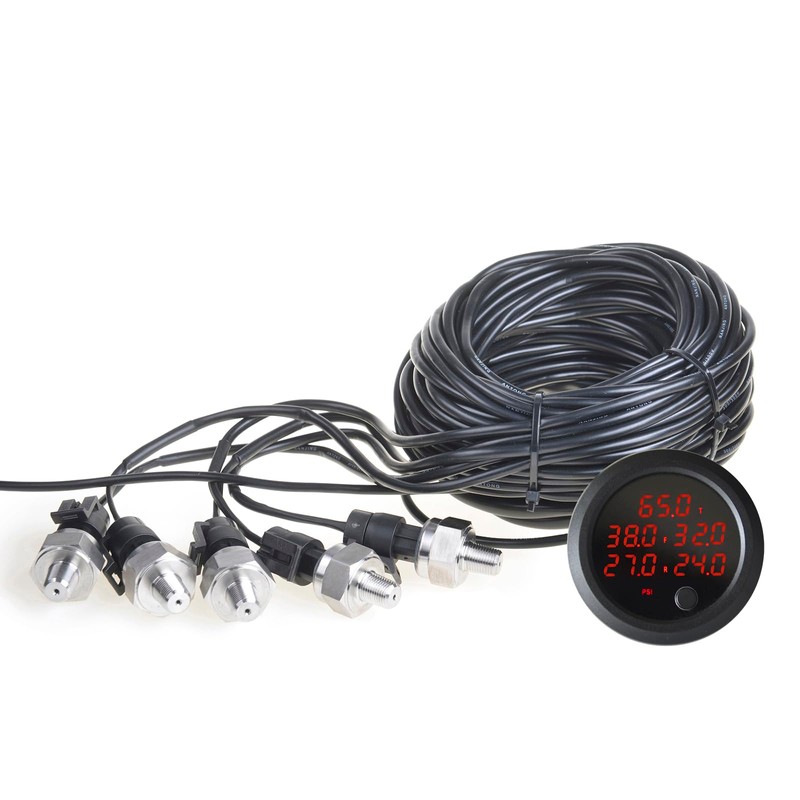 ZHSYMX New Upgrade 12V/24V Five Pressure Air Pressure Gauge 2Inch(52mm)