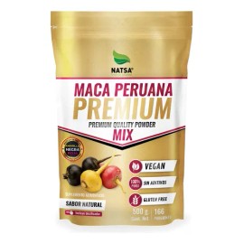 Maca Premium Mix, Mezcla Amarilla, Roja y Negra Peruana, 500 g, Incluye Scoop, Mas Energía, Calidad Premium, Sabor Natural                            