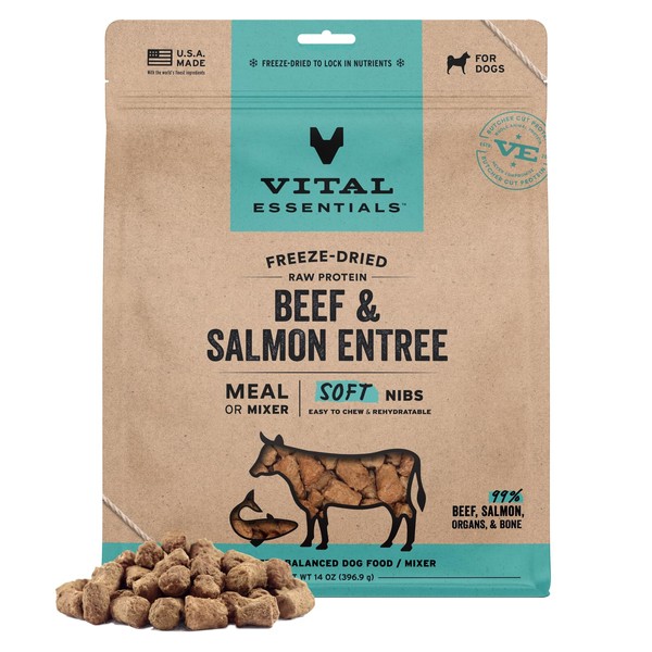 Vital Essentials Freeze Dried Raw Beef & Salmon Entree &
