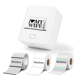 KAYSION The SK20 Thermal Printer is Lightweight at 212g, Easy to Carry, and Pocket-Sized. It’s eco-Friendly, Mess-Free, and Needs no Ink cartridges—Perfect Printing(White)