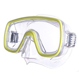 Salvas Children's Diving Mask Domino Snorkel Diver Swimming Glasses Mask with Nose Yellow
