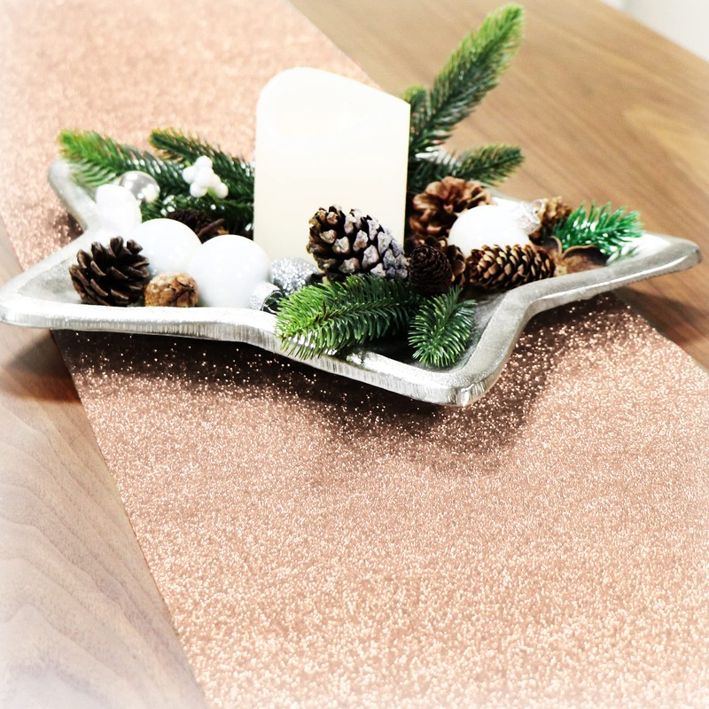 com-four® 2 x Christmas Table Runners - Decorative Table Runner