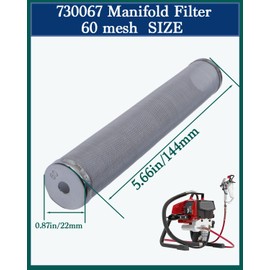 LUCKXUANYUAN 730-067 60 Mesh 5-Packs Fluid Manifold Filter Compatible with Titan Impact 440, 740, 1040i, 640i, 840i, Elite 2000, PowrPin 3500, 5500, and More Models Paint Sprayer Filter