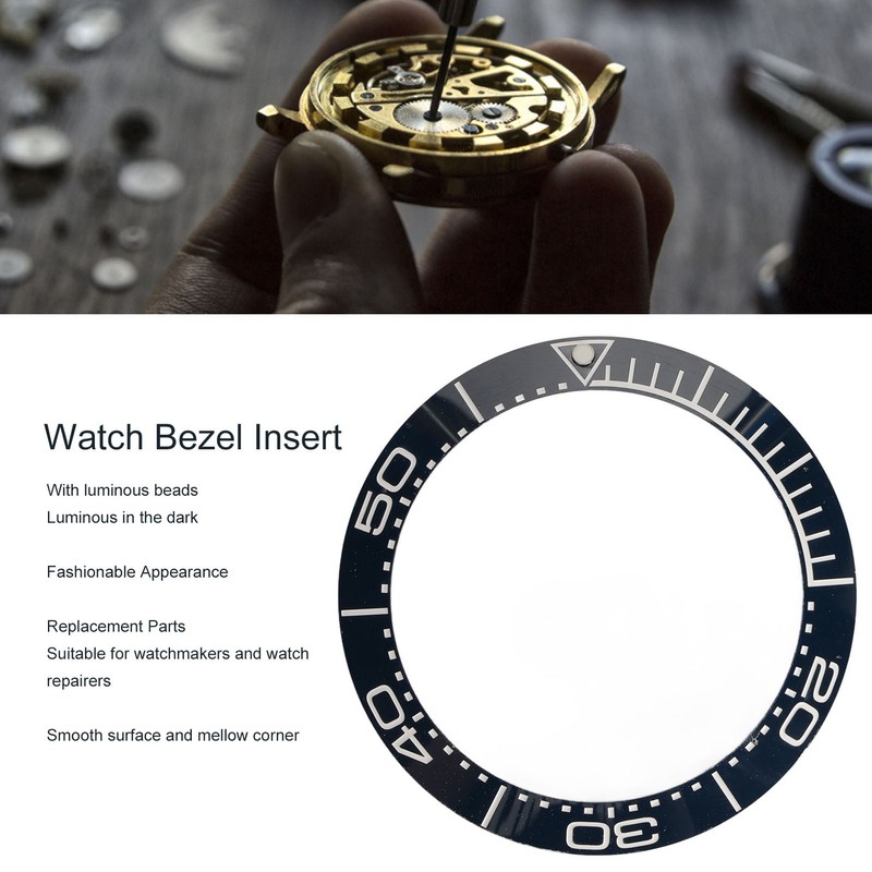 Ceramic Watch Bezel Ring Professional 41.5mm Watch Bezel Insert Replacement