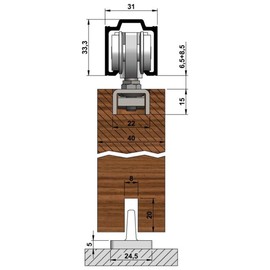 Fittings Set Helmet 73, Without Guide Rail: 1 Set
