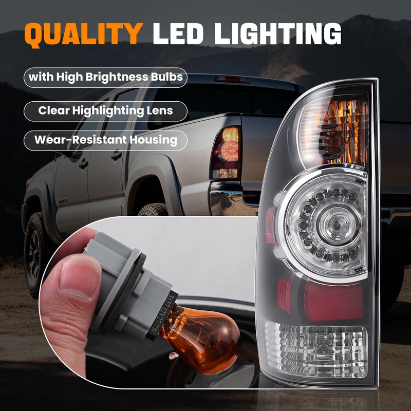 BeamTrack LED Tail Light Assemblies Compatible with 2005-2015 Toyota Tacoma