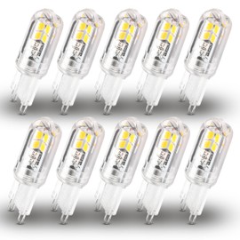 Xyanmc G9 T4 LED Bulbs 20W Replacement, Natural White 4000K, G9 Bi-Pin Base LED Night Light Bulbs 2W 200LM, Non-Dimmable Low Wattage Bulb for Chandelier Pendant Under Cabinet Lights, 10 Pack