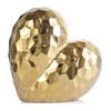 Eachave Gold Ceramic Heart Sculpture - Wedding Table Decoration, Office
