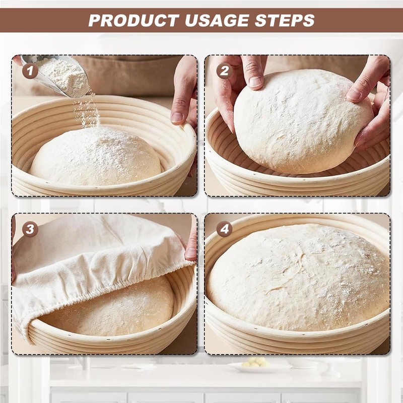 Bread Proofing Basket Cover, Round Oval Bread Banneton Proofing Basket