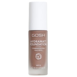 GOSH Foundation with SPF 15 for Light & Dark Skin, Vegan, Mattifying Makeup for Dry, Sensitive & Oily Skin, Smudge-proof and Sweat-Proof, Oil-Free, Coverage Adjustable, No Mask Effect, 018N