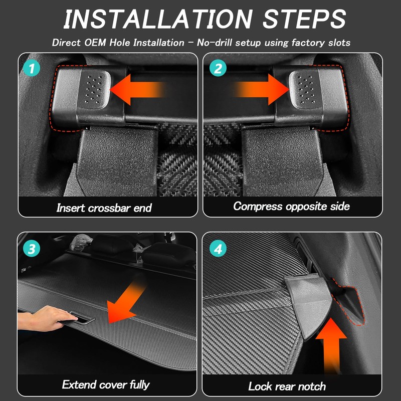 VEENJOY Cargo Cover for Hyundai Tucson 2026 2025-2022 Accessories Retractable