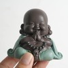 JUJOYBD Small Laughing Buddha, Cute Monk Statue, Ceramic Ornaments Figure,