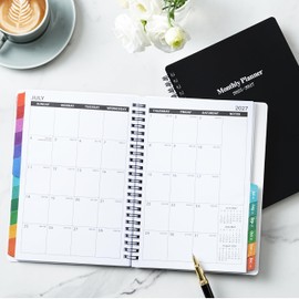 2025-2027 Monthly Planner/Calendar - 3 Year Monthly Planner 2025-2027, Jan 2025 - Dec 2027, 6.3" x 8.4", 36 Monthly Planner with Colorful Tabs, 30 Notes Pages, Double-side Pocket, Holidays