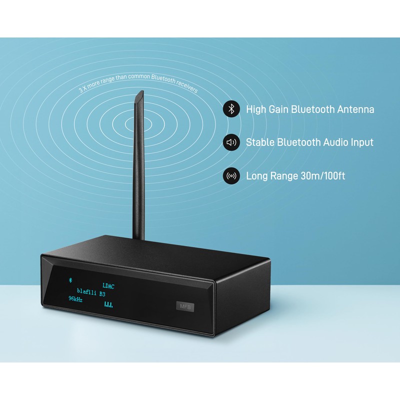 blafili B3 Professional XLR Bluetooth v5.1 Music Receiver, LDAC &