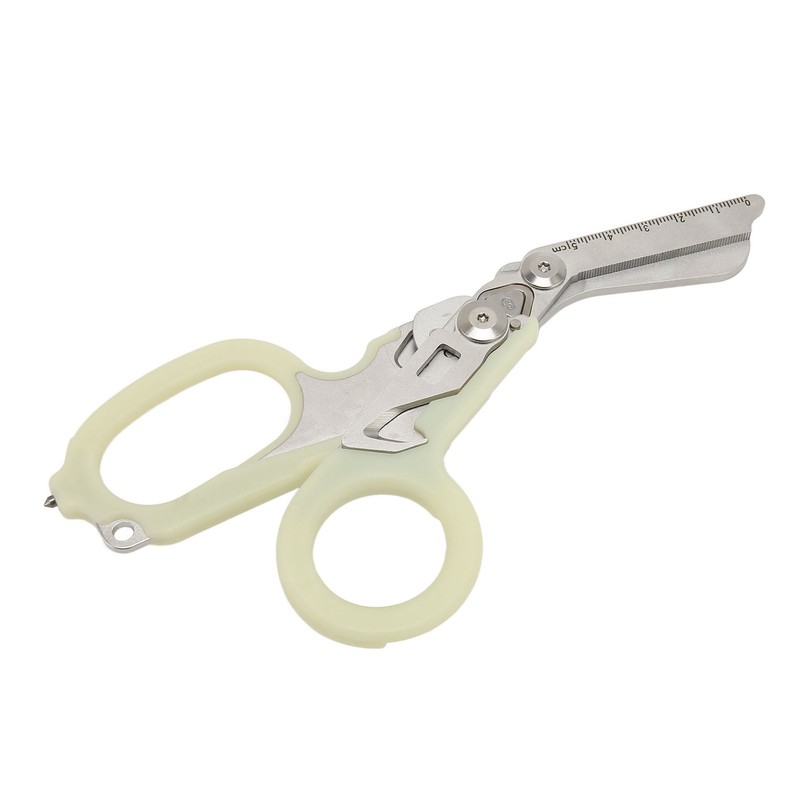 Emergency Response Shears Stainless Steel Luminous Multifunctional Foldable Scissors Pliers