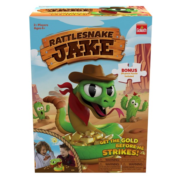 Rattlesnake Jake - Get The Gold Before He Strikes! Game - Includes A Fun Colorful 24pc Puzzle by Goliath