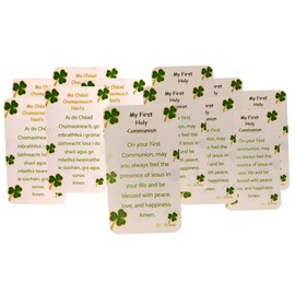 Westmon Works First Communion Irish Blessing Holy Card Bulk Set with Prayer in Gaelic and English Pack of 10