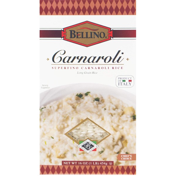 Bellino Carnaroli Superfino Long Grain Rice, 16 Ounce Boxes (Pack of 12)