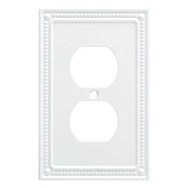 Liberty W35059V-PW Pure White Beaded Single Duplex Cover