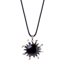 Domgikol Black Sun Choker Necklace For Women (Style A)