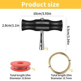 Pack of 5 Windscreen Removal Tools, Car Window Removal Tool, 3 Window Glass Cutting Wire and 2 Handles, Universal Windscreen Tool, Car Windscreen Removal Tool
