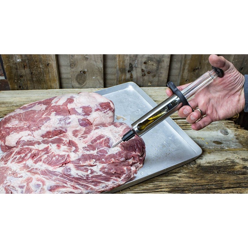 Grillfürst Stainless Steel Marinade Syringe Set for Refining Grilled Food,