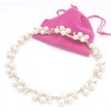 'olu'lu Women's Pearl Rhinestone Bijou Necklace Earrings Set, Necklace