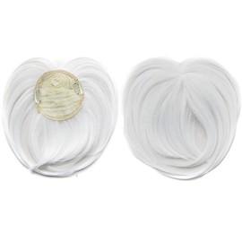 Faringoto White Hair Extensions for Women Invisible Toupee Thinning Hair Extensions Wig Hairpiece Thick Top Hairpiece