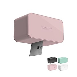 SVD.PET - Dispensador de bolsas de caca para perro, dispensador de bolsas de basura para montaje en pared, capacidad para 8 rollos de bolsas de desecho, montaje en pared para interiores y exteriores o