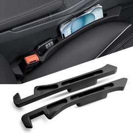 Teenkeen Car Seat Gap Filler Set of 2,Upgrade 3 Generation Car Seat Gap Plug to Prevent Falling of Essential Car Accessories,Car Side Seat Gap Filler with Organizer