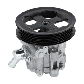 VekAuto Power Steering Pump Compatible for Toyota Land Cruiser 4.7L V8 2003-2007 for Lexus LX 470 2003 2005-2007, Consistent Aluminum Alloy Silver Tone No.215402/4431060390 with Pulley