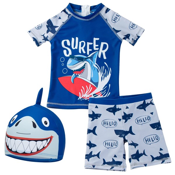 amiyan Children's Boys Swimsuit Swimwear UV Protection Dinosaur Swimming Set