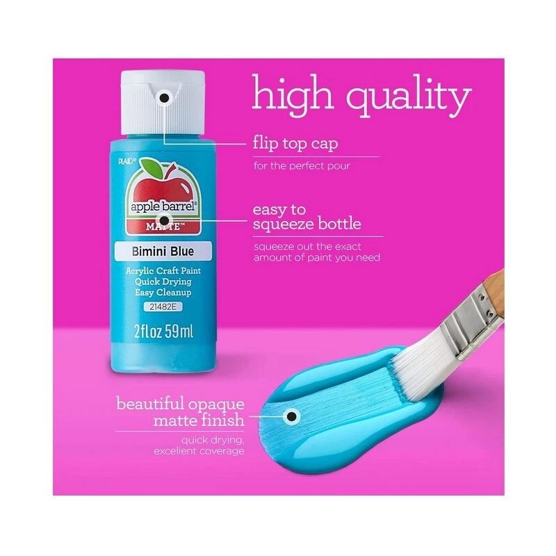Apple Barrel Acrylic Paint in Assorted Colors (2 oz), 21481,