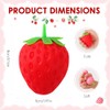 2PCS Squeezable Toy Fruit Ball Realistic Strawberry Model, Squeezable Toy