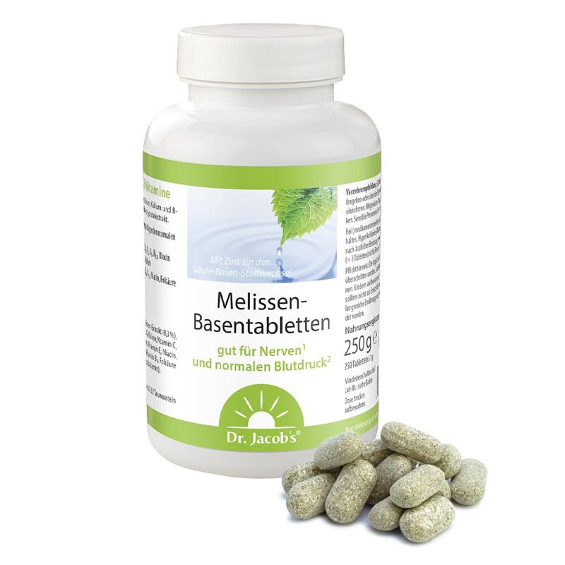 Dr. Jacob's Melissa Base Tablets I Good for Nerves &