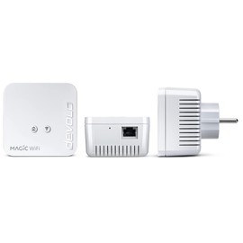Devolo Magic 1 WiFi Mini Starter Kit (1x Magic 1 WiFi Mini, 1x Magic 1 Lan), Ethernet, Powerline, 1200 MBps, White (Italian Version)