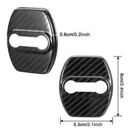 TOMALL 4pcs Car Door Lock Latches Cover Protector Compatible with Kia Stinger Sorento Soul GT-line GT2 GT1 Optima Forte K5 Accessories Stainless Steel Car Door Lock Trim Decorations (Carbon Fiber)