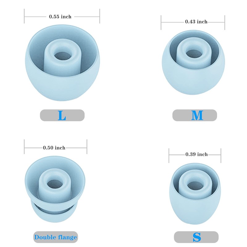 4 Pair Replacement Silicone Ear Tips Earbuds Buds Set for