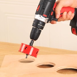 GARHWAL 4-1/4 in. Bi-Metal Hole Saw Drill Bit - General Purpose Saw for Wood, Plywood, Cornhole, Ceiling, and Drywall - Includes Arbor & Pilot Bit