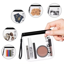 2Pcs Clear Airport Security Liquids Bags,Travel Toiletry Bags, Toiletries Makeup Bags 20cmx20cm, Vacation Toiletries Organizer