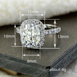 Moissanite Rings Princess Square Diamond Ring Fashion Rectangle Simulation Ring Promise Ring Engagement Ring, S925 Sterling Silver Rings, Classic Wedding Rings for Women, Promise Rings for Her（10）