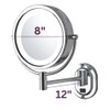 JERDON Two-Sided Lighted Wall-Mounted Makeup Mirror - Makeup Mirror with