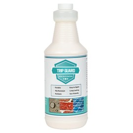 Trip Guard - Clear Anti Slip - Safety Tile and Floor Treatment - Commercial Grade Textured Non Slip Coating for Stairs, Floors, Walkways, Concrete, Decks, Pickleball Courts - Elimate Slippery Surfaces
