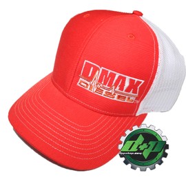 Duramax Richardson Trucker hat Ball Orange White mesh snap Back Dmax