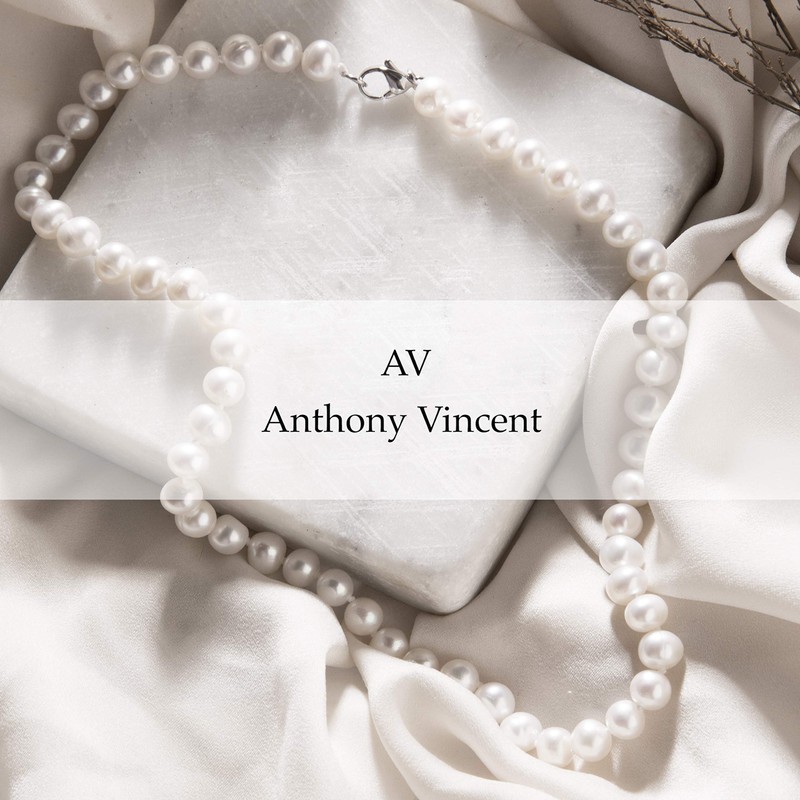 Anthony Vincent Collar Perla Cultivada Natural Blanco Tamaño 6 mm