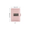 Diary with Lock, PU Leather Password Notebook A7 Writing Notebook