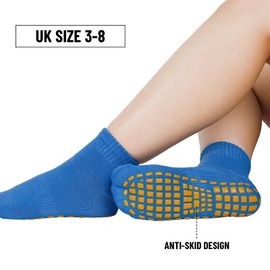 FANTESI 5 Pairs Non Slip Grip Pilates Socks, Colorful Yoga Socks for Women with Grips, Non Slip Slipper Socks for Yoga, Barre Fitness, Dance, Ballet… (Multicolor)