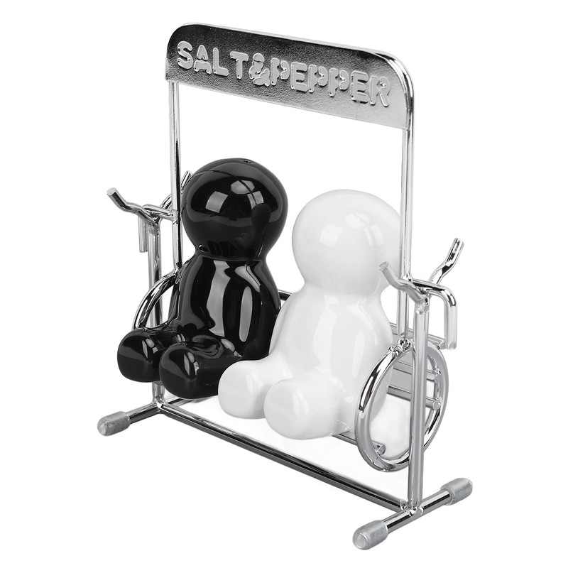 Black and White Swing Figure Salt and Pepper Shaker Set,